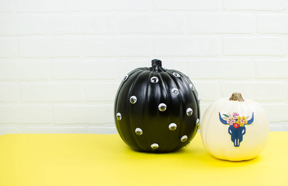 homemade googly eye pumpkin - no carve idea craft for kids halloween