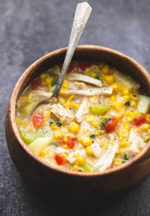 delicious thanksgiving leftover turkey corn chowder for dinner
