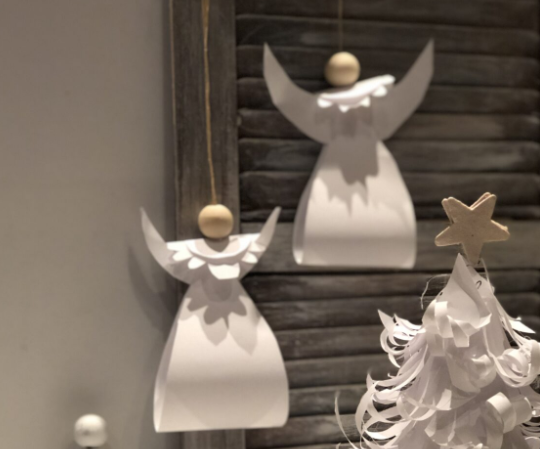 DIY Fun Cute Paper Angel Christmas Ornament