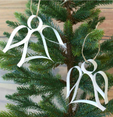 DIY Paper Strip Angel Ornament Christmas Craft