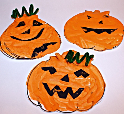 homemade puffy paint recipe pumpkin craft for kids