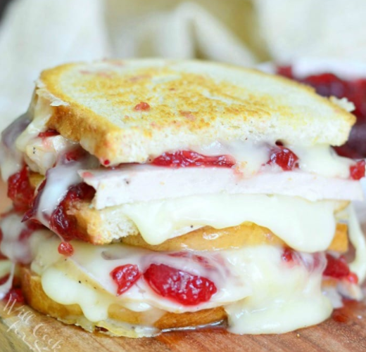 delicious turkey cranberry brie grilled cheese recipe