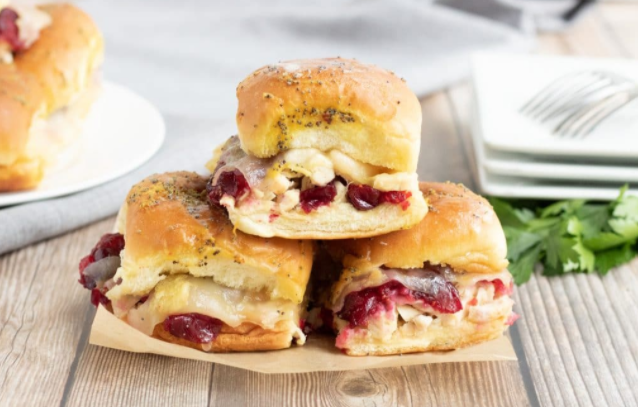 thanksgiving leftovers turkey cranberry sliders recipe for dinner