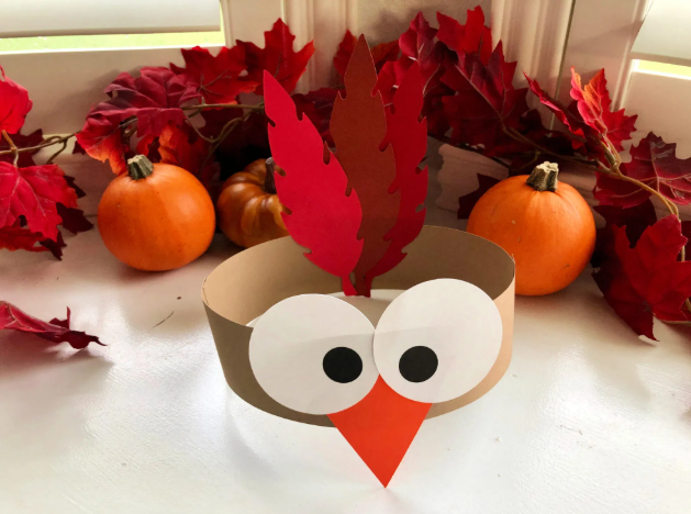turkey paper headbands holiday thanksgiving craft for kids