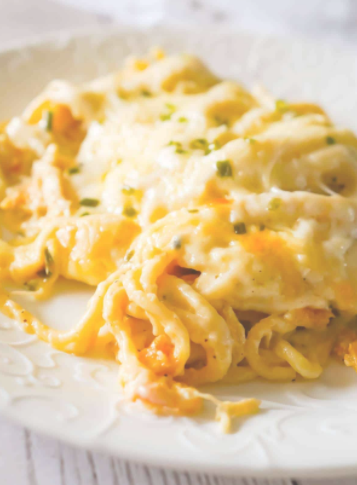 turkey tetrazzini creamy and cheesy baked pasta recipe