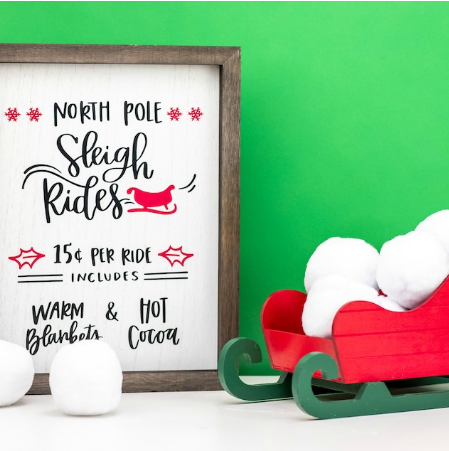 christmas sleigh ride sign diy holiday craft