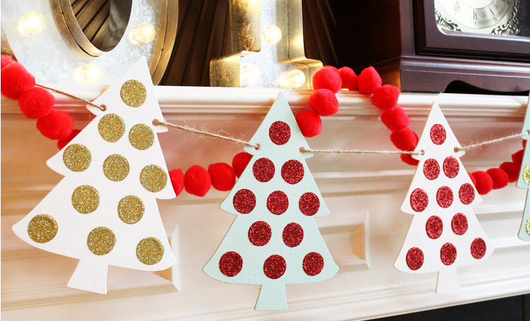 easy and quick diy christmas banner holiday decor