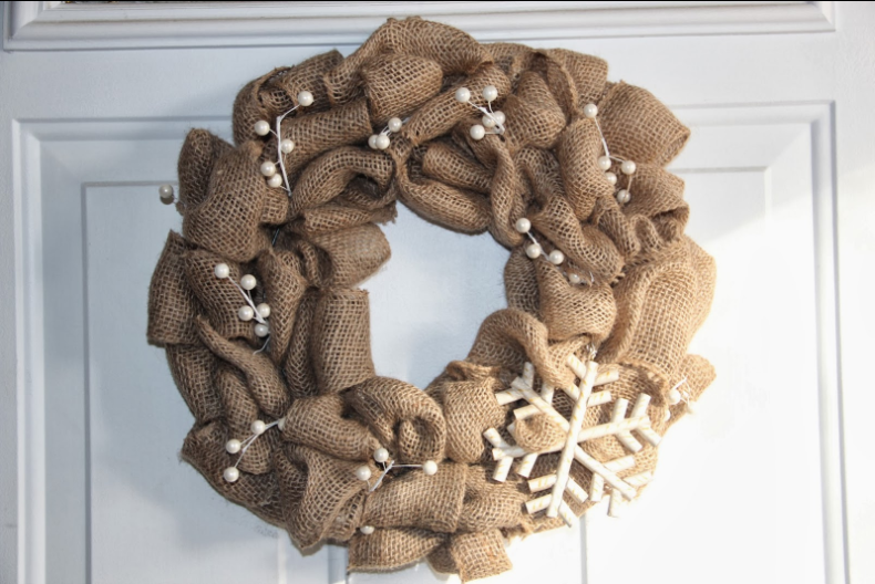 Craft exchange burlap wreath for outdoor decor 