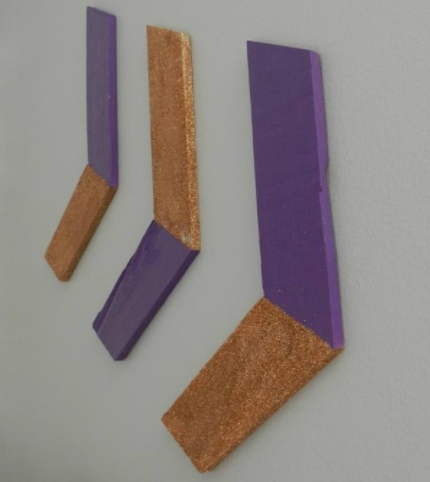Boho glitter and purple arrow wall art