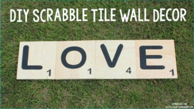 Scrabble tile wall decor