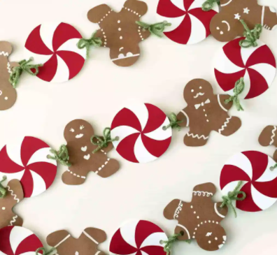 gingerbread man banner tutorial christmas holiday home and party decor