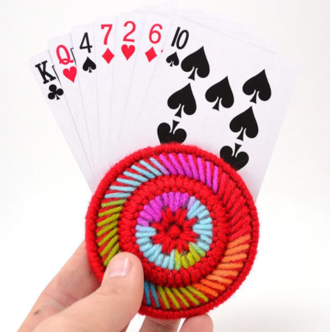 Plastic canvas playing card helper activity craft