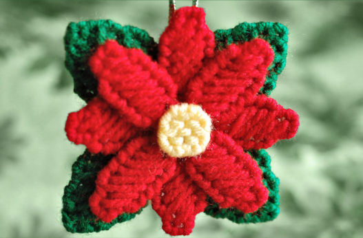 A beautiful flower poinsettia ornament craft