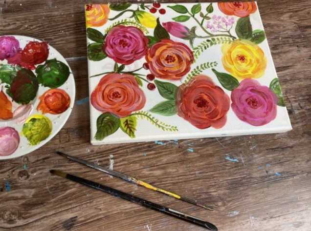 Easy And Simple Paint A Rose Technique Art Craft Project