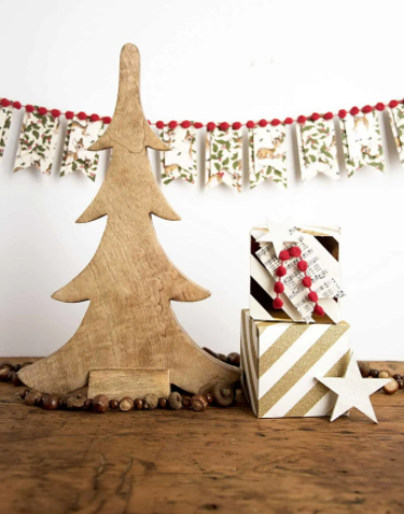 diy christmas banner vintage farmhouse mantel holiday home decor