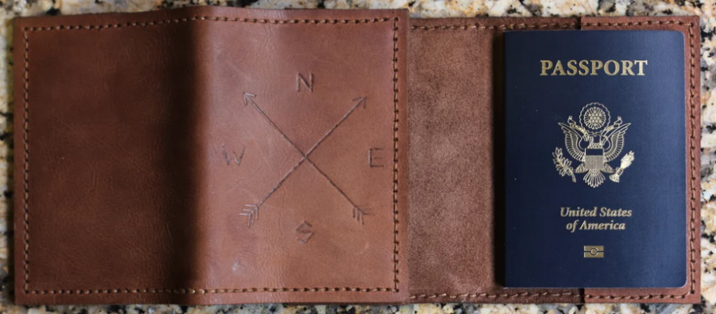 leather passport holder