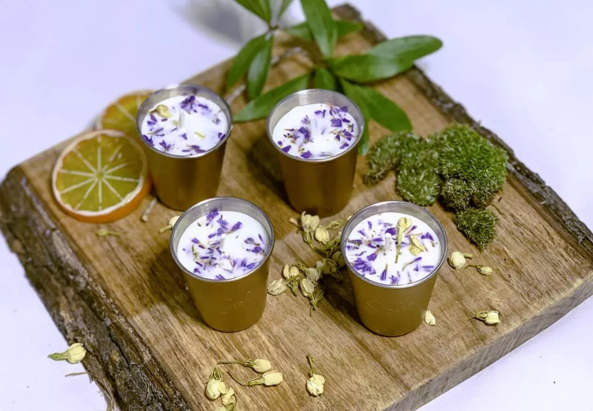 8 EASY STEPS MAKING SCENTED CANDLES WITH DRIED FLOWERS 