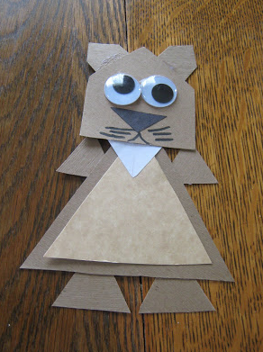 paper shapes turned into groundhog figure