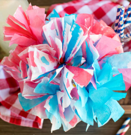 A colorful 4th of july coffee filter holiday kids craft 