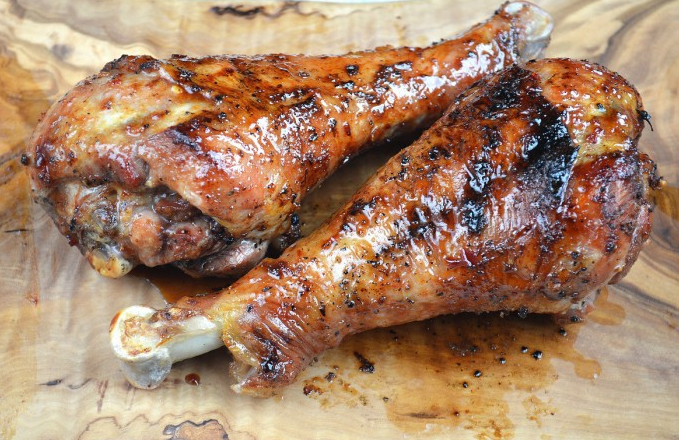 Sticky and delicious grilled Grilled Turkey Leg perfect for Father's day
