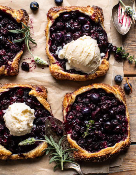 blueberry lemon thyme tarts