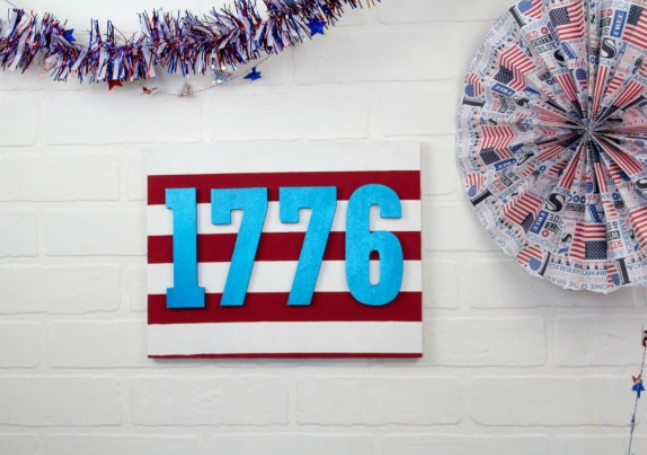 Homemade 4th of july holiday decor craft project