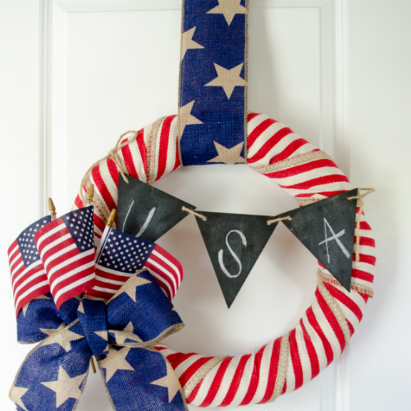 Homemade 4th of july wreath tutorial holiday craft project