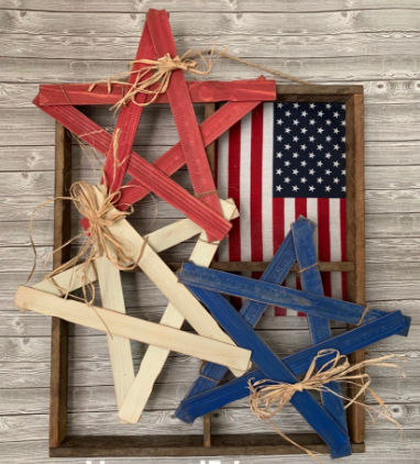 A budget friendly homemade Americana stars patriotic craft 