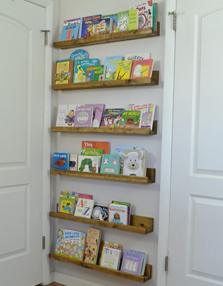 DIY Book Ledges – Easy and Inexpensive Organization For Kids Craft