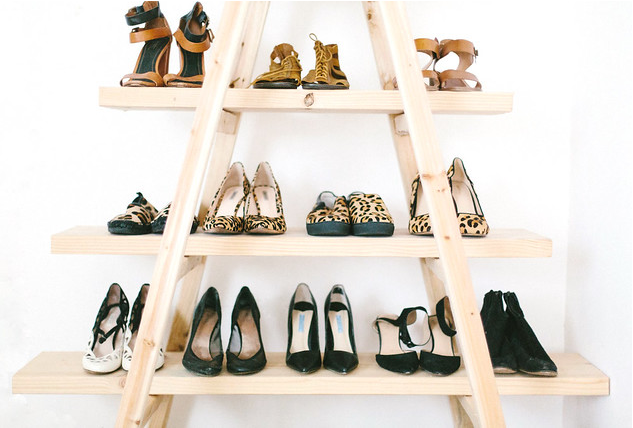 The Ladder Shoe Shelf DIY Decor