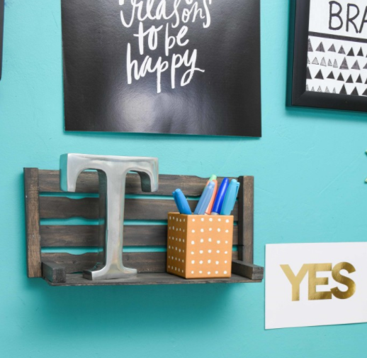 DIY PAINT STIR STICK SHELF