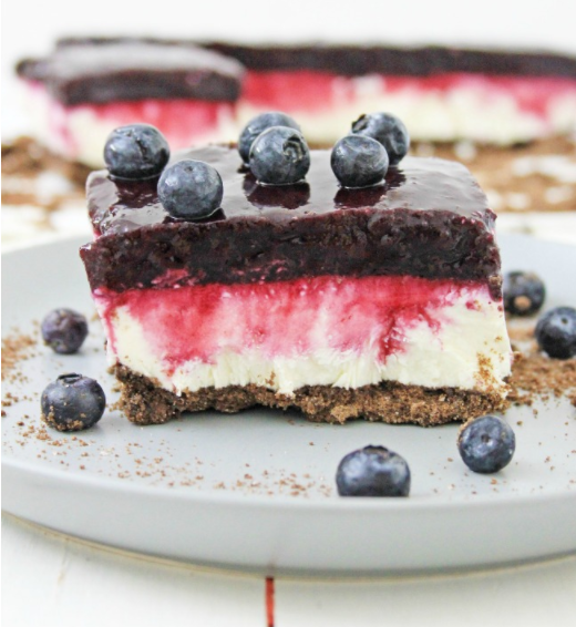 no bake blueberry cheesecake bars