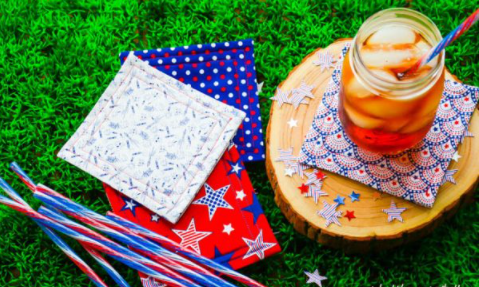 A patriotic sewing craft homemade coasters for 4th of july craft