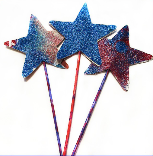 Sparkly glitter star wand crafts holiday projects for kids