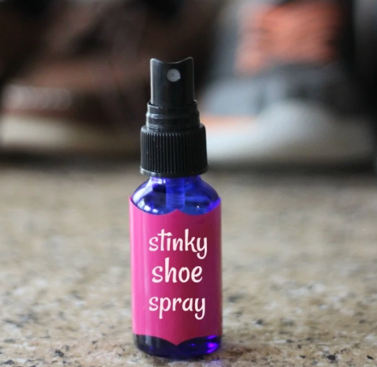 DIY Essential Oils Stinky Shoe Spray with only 5 ingredients
