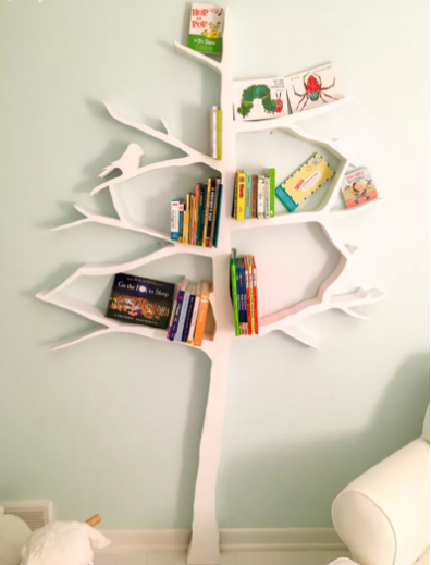 How to Build a Tree Shaped Bookshelf Wall Decor