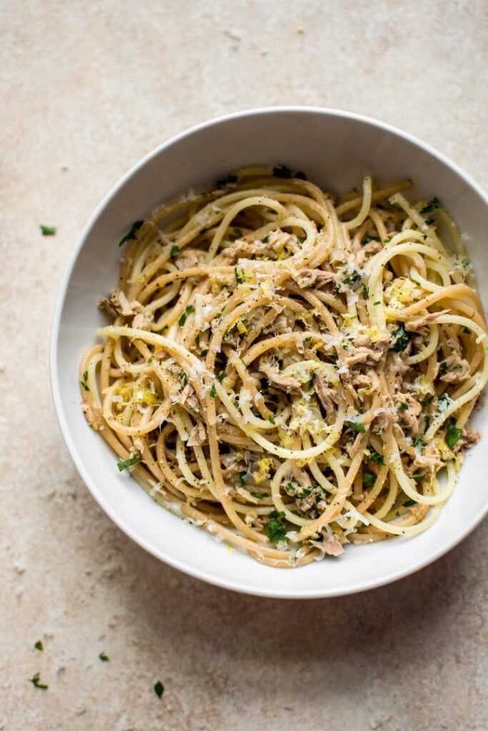 Quick, healthy, and comforting easy canned tuna pasta recipe in 15 minutes