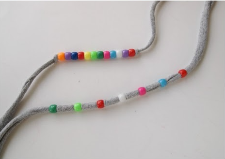 Easy to make beaded t-shirt headbands pony bead crafts