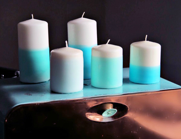 Cute DIY DIP DYED CANDLE