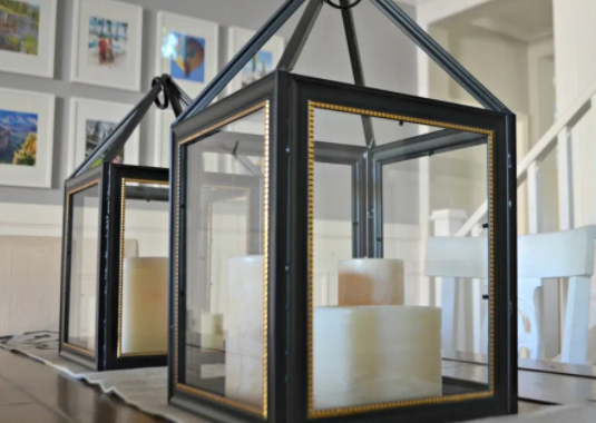 Turn Dollar Store Frames Into a Trendy Decorative Lantern