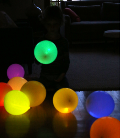 A colorful easy to make homemade glow stick balloons 