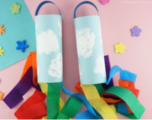 Colorful and fun to make rainbow windsocks