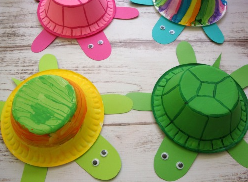 Super cute turtles made from styrofoam bowls 