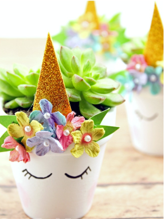 Unicorn succulent planter