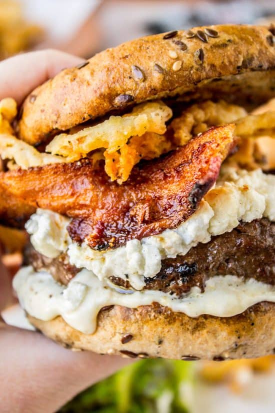 bacon and goat cheese aioli burger