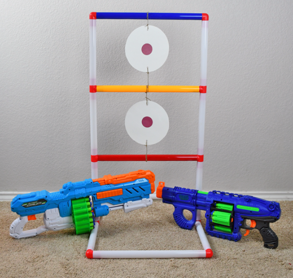 Homemade nerf target for indoor and outdoor activity for kids