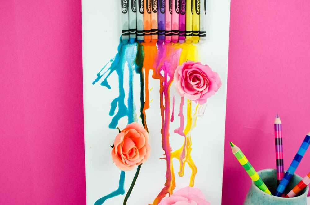 DIY Melted Crayon Spring Bouquet Project