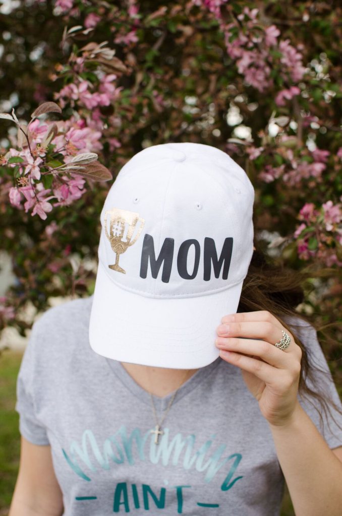 A homemade cap cricut mother's day gift holiday craft project