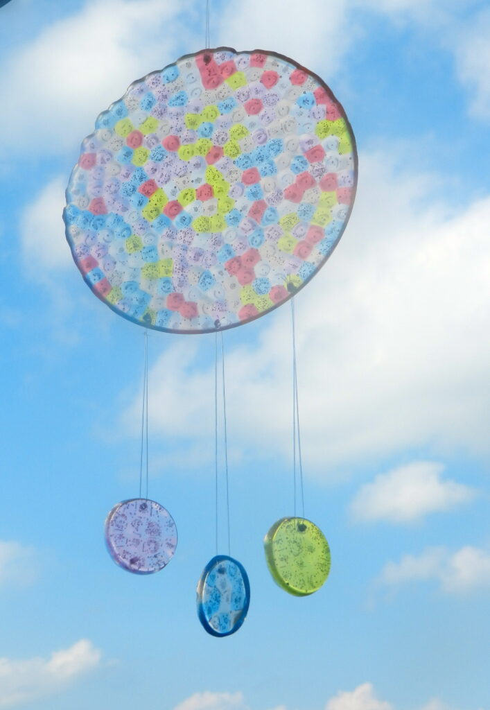 Fun and easy to make sun catcher made of melted beads