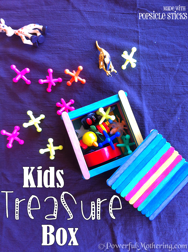 A colorful popsicle sticks treasure box perfect craft for kids